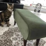Sandal Puf Koltuk Uzanma Koltuğu Makyaj Koltuğu Yeşil