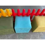 Kare Puf Koltuk Mavi