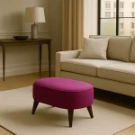Oval Puf Koltuk 53x35 Mürdüm