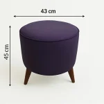 Yuvarlak Puf Koltuk 45x43 Mor
