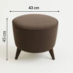 Yuvarlak Puf Koltuk 45x43 Kahve